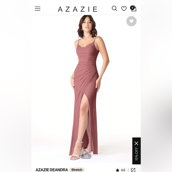 Azazie Deandra Size 10 Desert Rose - Picture 3 of 5